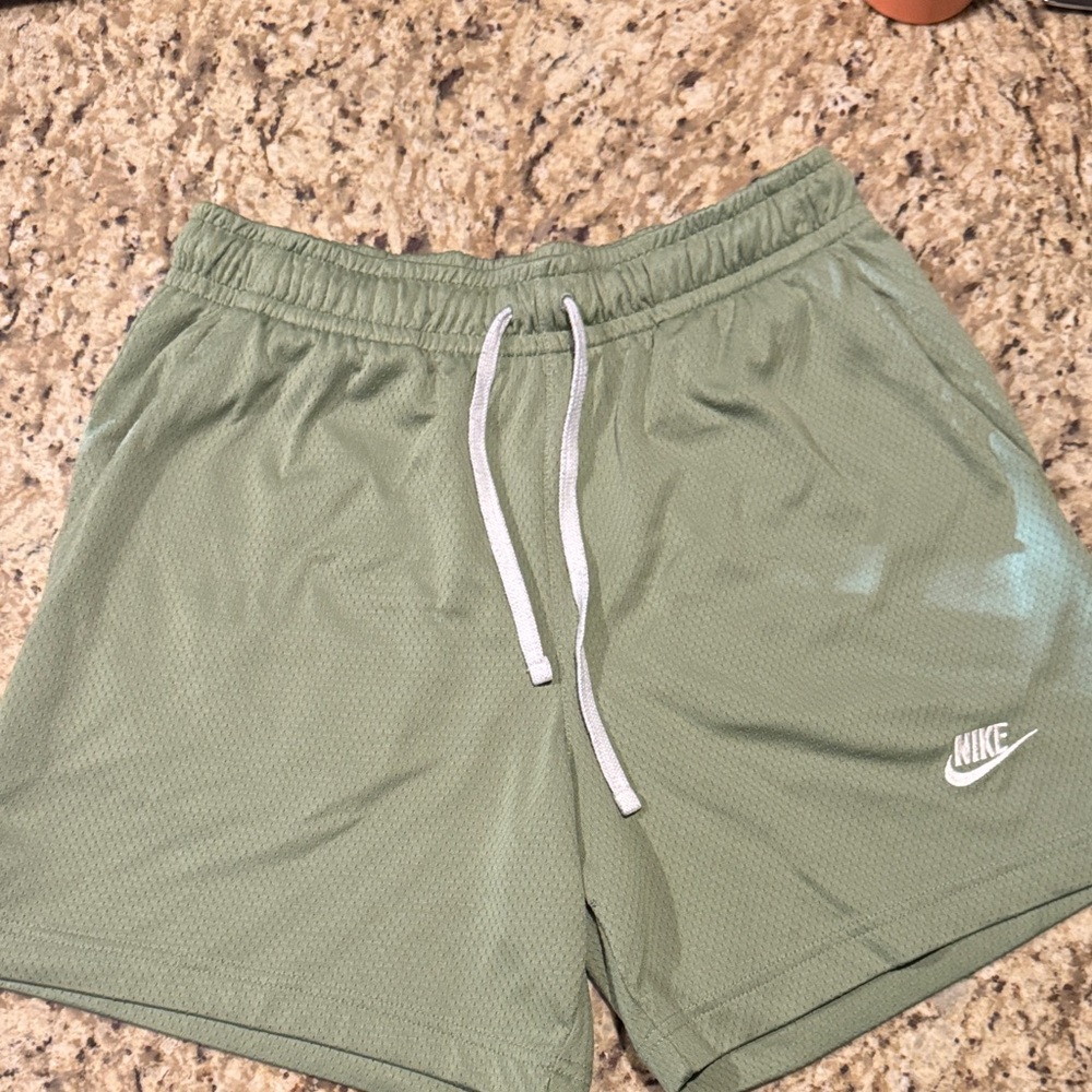Nike Olive Green Mesh Shorts